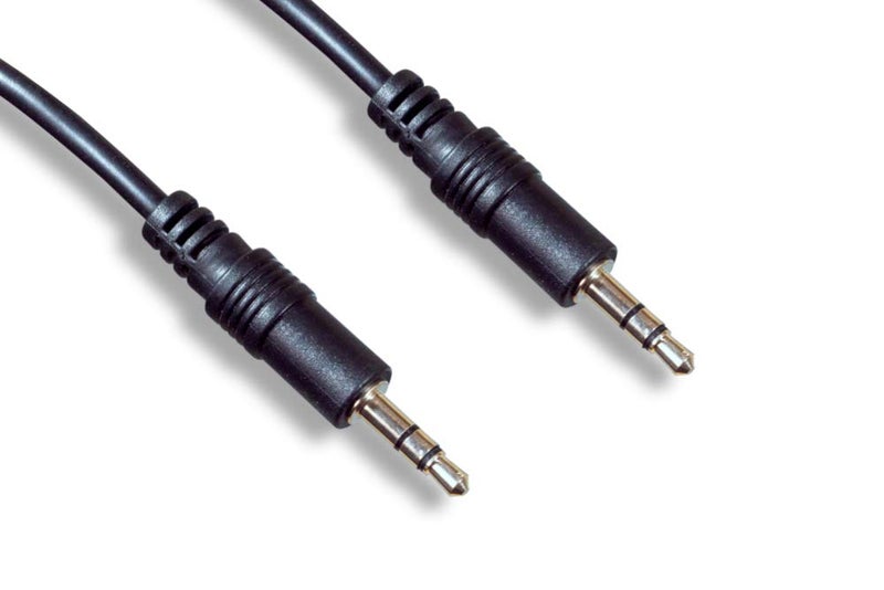 Cablelera 3.5mm Stereo M/1', 28AWG Audio Cable, Black (ZCUUFEMM-01) - Image 1